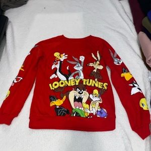 red Looney Tunes sweatshirt